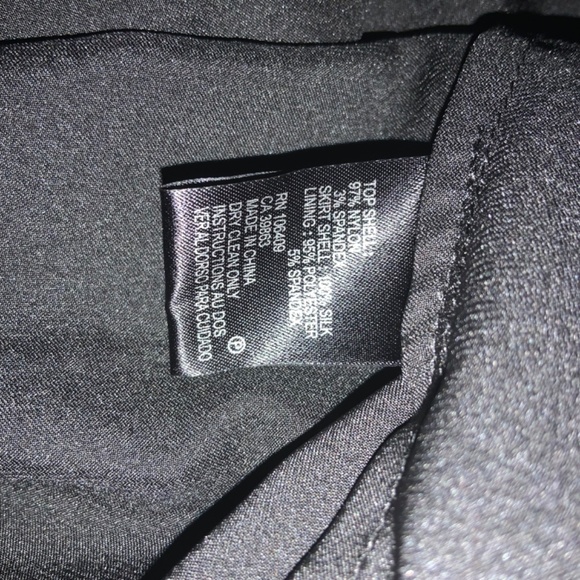 Tahari ASL fit & flare black cocktail dress Sz 12 satin waist sequin lace - Picture 8 of 8